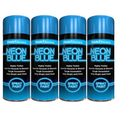 4X Paint Factory Blue Fluorescent Neon Spray Paint 200ml Spray Paint